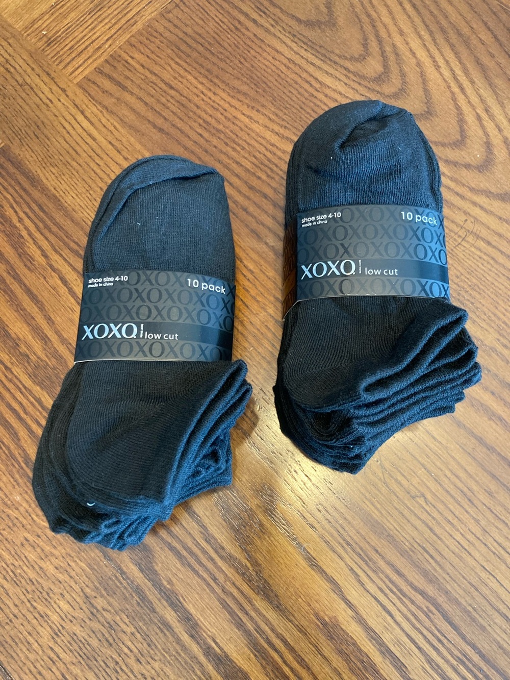 XOXO:  Low Cut Athletic Socks - Black (10 Pack x2)